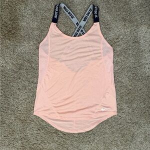 Nike Women's Peach Tank Top with Black Straps